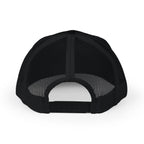 Black mesh cap on a white background