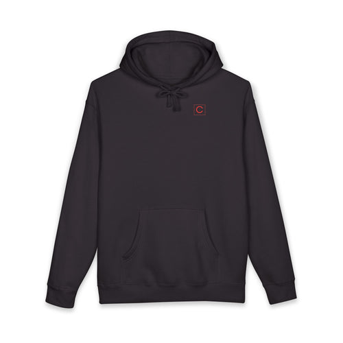 Green hoodie on a white background